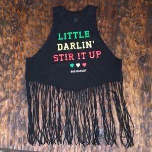 ✌🏼Bob Marley fringe crop top ✌🏼